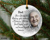 Personalized Dad Memorial Ornament, Remembrance Gift, Loss Of Father Gift, Dad Memorial Ornament, Custom Dad Portrait Gift, Sympathy Gift HT