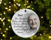 Personalized Dad Memorial Ornament, Remembrance Gift, Loss Of Father Gift, Dad Memorial Ornament, Custom Dad Portrait Gift, Sympathy Gift HT