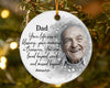 Personalized Dad Memorial Ornament, Remembrance Gift, Loss Of Father Gift, Dad Memorial Ornament, Custom Dad Portrait Gift, Sympathy Gift HT