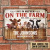 Personalized Farming Life Is Better On The Farm Customized Classic Metal Signs