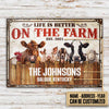 Personalized Farming Life Is Better On The Farm Customized Classic Metal Signs