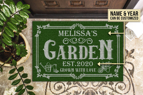 Personalized Gardening Grown With Love Customized Doormat