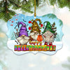 Personalized Gnome HaloThanksmas Ornament, Happy Halloween Thanksgiving Christmas Ornament Gift 2022, Christmas Ornament Gift for Family HT