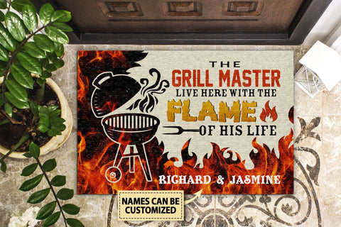 Personalized Grilling The Grill Master Customized Doormat