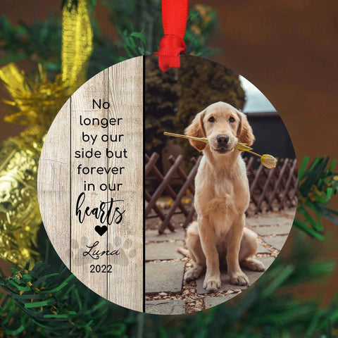 Personalized Pet Sympathy Gift - Christmas Photo Ornament Personalized Christmas Ornament Dog Memorial Photo HT
