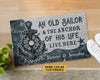 Personalized Sailor Anchor Of His Life Customized Doormat
