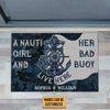 Personalized Sailor Nauti Girl Bad Buoy Customized Doormat