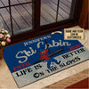 Personalized Skiing Ski Cabin Better Customized Doormat