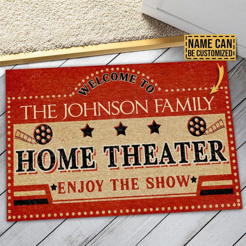 Personalized Theater Enjoy The Show Customized Doormat