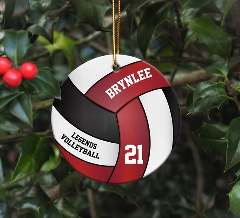 Personalized Volleyball Ornament 2022 - Sports Ornament 2022, Christmas Gift for Sport Lover, Christmas Decoration, Team Gift, Senior Gift HT
