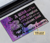 Personalized Witch And Her Little Monsters Live Here Customized Doormat