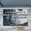 Personalized Sailor Live Here Customized Doormat