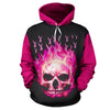 Skull Breast Cancer Skull 03 Hoodie