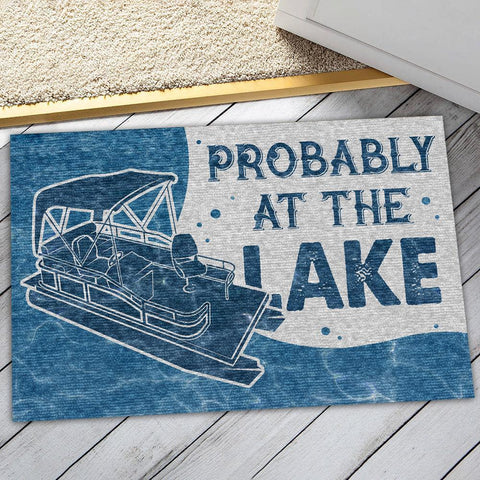 Pontoon At The Lake Customized Doormat