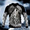 Men Wolf Hoodie Wolf Spirit Tattoo Style 3D All Over Printed Hoodie Shirt by SUN QB05302002