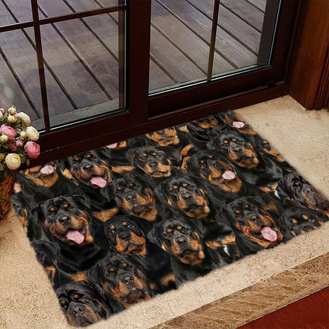 A Bunch Of Rottweilers Doormat gift for Rottweiler dog lover Doormat