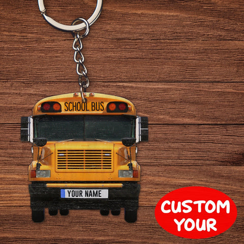 School Bus Driver Key Chain
