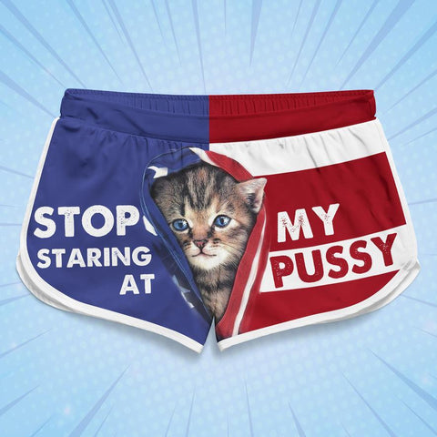 Stop Staring At My P - USA - Women Shorts