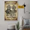 Halloween Poster Skeleton Skull Pumpkin Couple Do Us Part Custom Poster, Gothic Couple, Anniversary, Wall Pictures, Wall Art, Wall Decor, Halloween