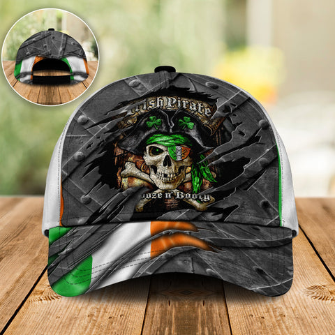 Skull Irish Pirate Scratch Cap Irish Cap St Patrick's Day Hat Cap St Patrick's Day Gift Idea HT