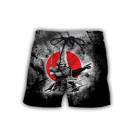 Men Samurai shorts Premium Unisex 3D Printed Samurai Tattoo shorts MEI
