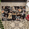 A Bunch Of Schnauzers Doormat gift for Schnauzer dog lover Doormat