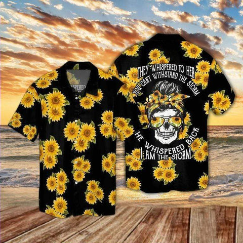 Skull Sunflower Hawaiian Shirt Summer Beach Clothes Outfit For Men Women ND