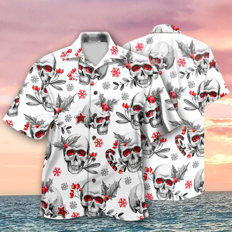 Snow Santa Claus Skull Hawaiian Shirt Summer Beach Clothes Outfit For Men Women ND