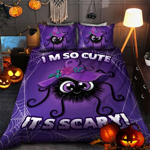 Spider Halloween Bedding Set Bedspread Duvet Cover Set Home Decor ND