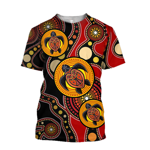 Aboriginal Australia Indigenous Turtles Painting Art shirts for men and women