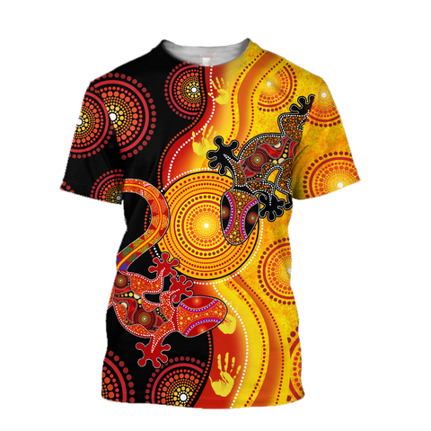 Aboriginal Australia Indigenous Lizards and the Sun shirts for men and women