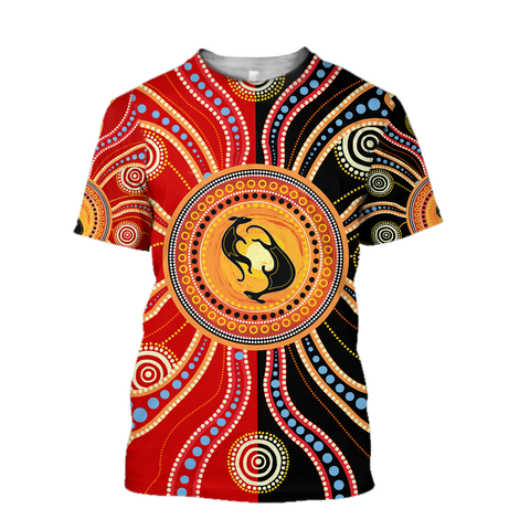 Aboriginal Kangaroo Australia Indigenous Painting Art shirts for men and women