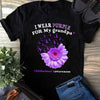 Alzheimer's Awareness I Wear Purple 2D T-shirt
