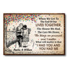 When We Get To The End Old Couple Sketch - Couple Gift - Personalized Custom Canvas