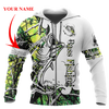 Men Hoodie Green Bass Fishing Sport 3D all over printed shirts for men and women