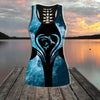 Women Tank top Leggings Shark fishing gear blue ocean Combo Legging + Tank