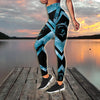 Women Tank top Leggings Shark fishing gear blue ocean Combo Legging + Tank