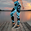 Women Tank top Leggings Mahi-mahi fishing gear blue ocean Combo Legging + Tank