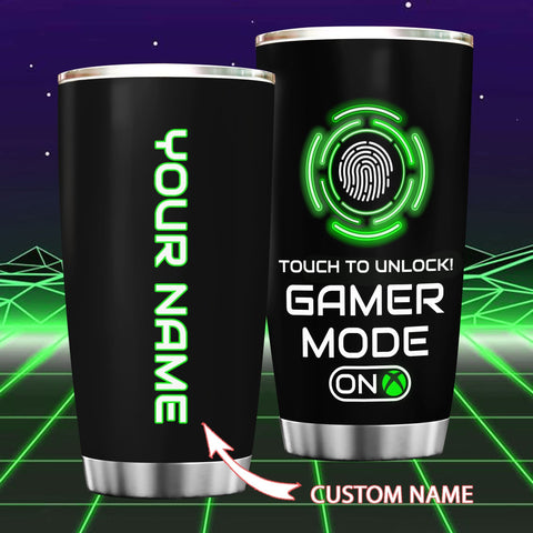 Customized Tumbler for Gamer, Gamer Cup, Gamer Tumbler, Touch to unlock 3D Tumbler Custom  HA