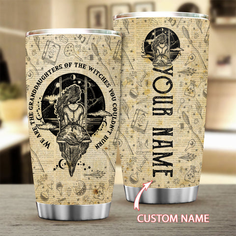We are the granddaughters of the witches Tumbler Custom Witchcraft Pattern Tumbler TD