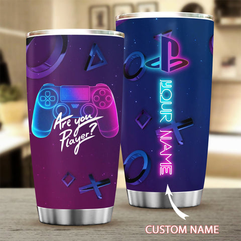 Customized Tumbler for Gamer, Gamer Cup, PS Are you player tumbler Custom TTM