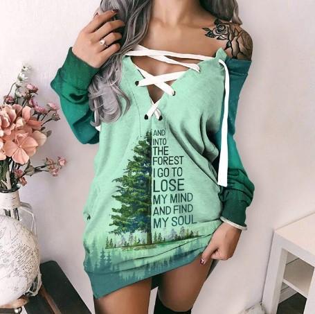 Into The Forest Camping Lace-up Dress