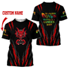 Men Tattoo Shirt Black Red Premium Dragon Tattoo Personalized Name 3D Printed Unisex Shirts Pi03052104