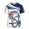 Custom name Redfish fishing boat team Catch and Release 3D Design print shirts