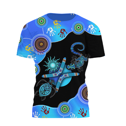 Aboriginal Naidoc Week 2021 Blue Combo T-Shirt Short