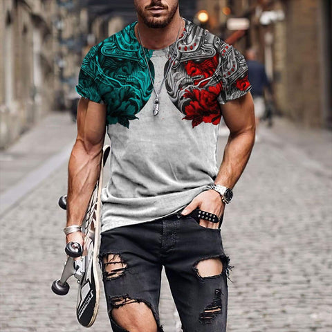 Men Samurai Shirt Premium 3D Printed Samurai Tattoo Shirts MEI