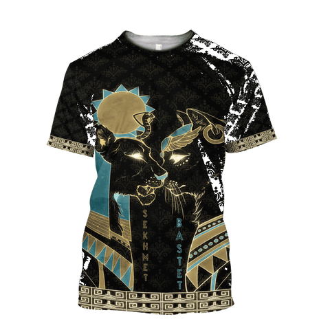 Egyptian Shirt Bastet Sekhmet Ancient Egyptian Mythology Culture 3D Design Print Shirts