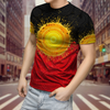 Aboriginal Flag Indigenous Sun Painting Art 3D design shirts