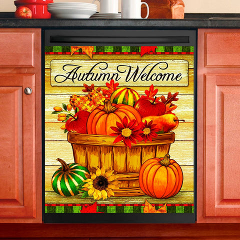 Thanksgiving Autumn Pumpkin Kitchen Dishwasher Cover Decor Art Housewarming Gifts Home Decorations ND