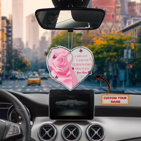 PT97 - CAR ORNAMENT CUSTOMIZED - BREAST CANCER